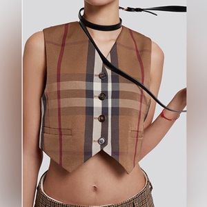 Burberry tailored cropped waistcoat